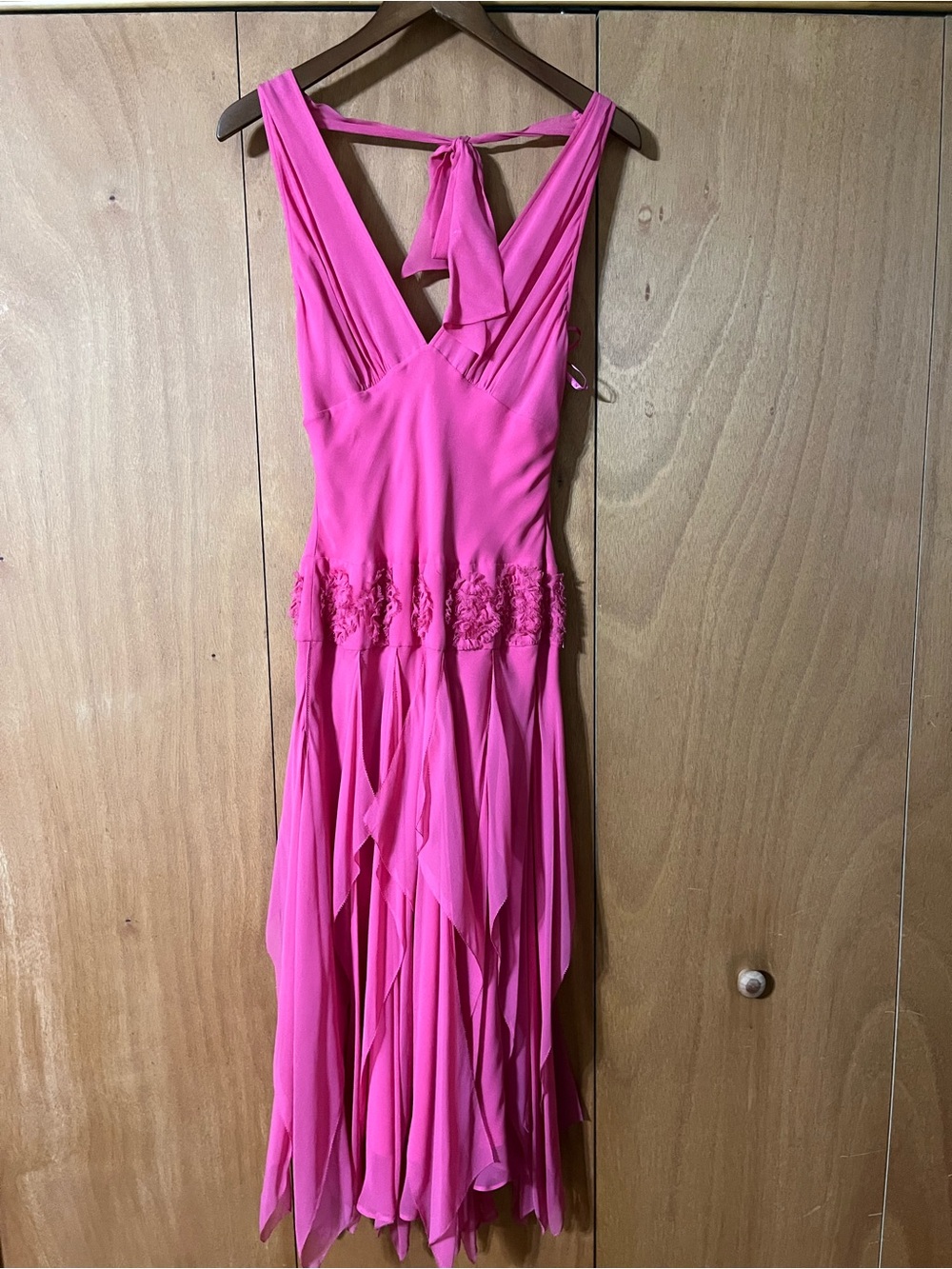 NWT BCBG/Max Azria Collection deep pink  silk dress size 10